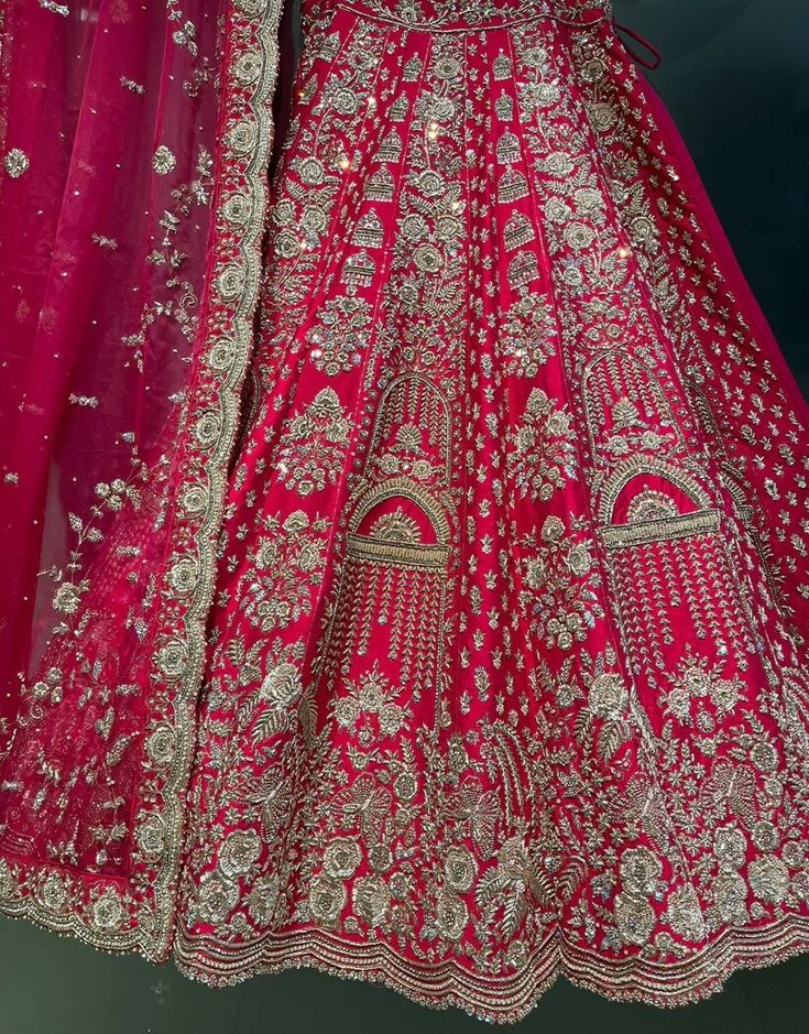 Bridal lehenga panels zardozi (made to order)