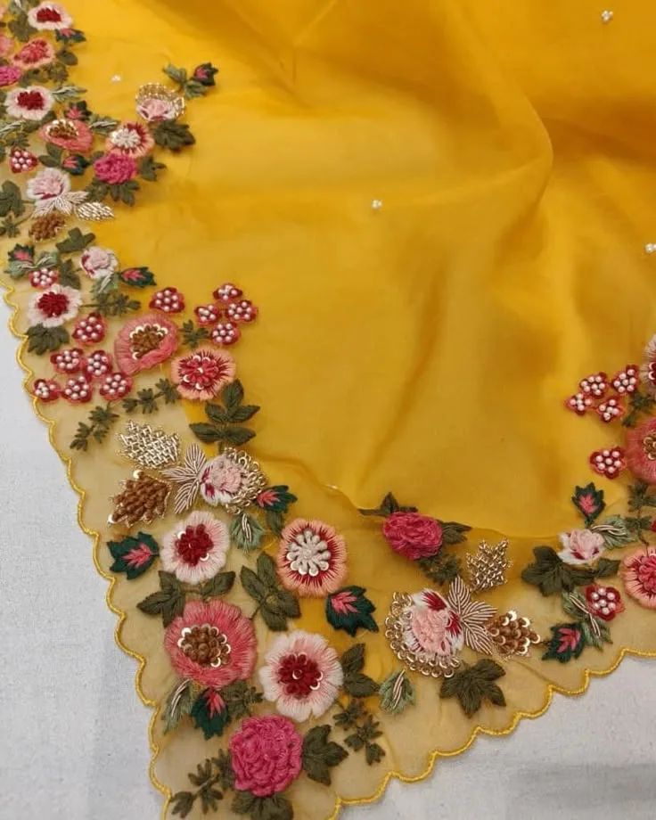 Per-metre saree embroidery job-work
