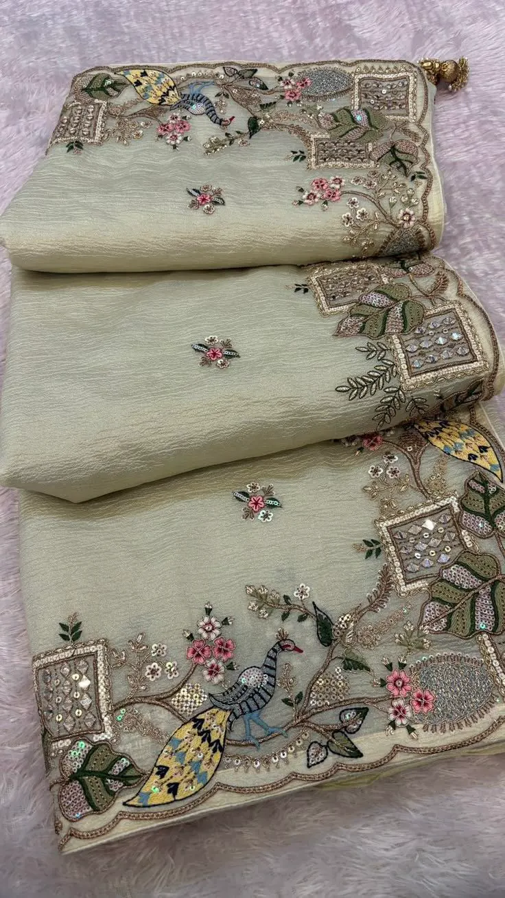 Per-metre saree embroidery job-work