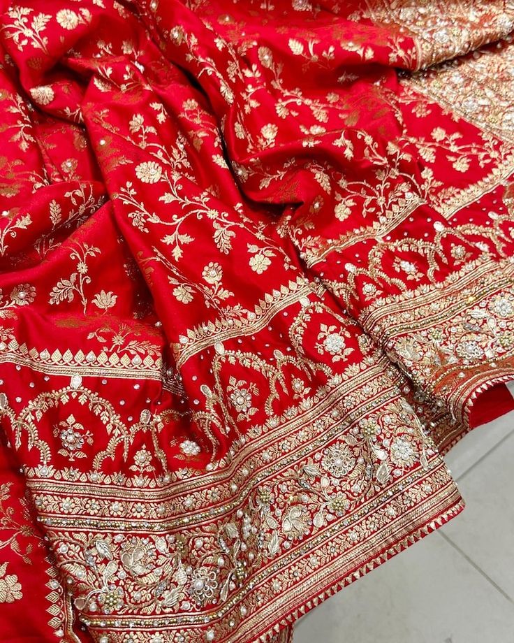 Bridal sarees — zardozi & cutdana (made to order)